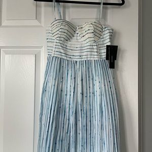WHITE & BLUE STRIPED DRESS